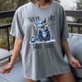 We'Re All Mad Here Cheshire Cat Alice Wonderland Book Kids Women's Comfort Colors T-Shirt Gray