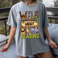 Wild About Reading Reading Books And Bookworm Library Day Women's Comfort Colors T-Shirt Gray Wild About Reading Reading Books And Bookworm Library Day Women's Comfort Colors T-Shirt Gray