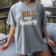 Wild About Reading Books Reader Lover Bookworm Leopard Print Women's Comfort Colors T-Shirt Gray Wild About Reading Books Reader Lover Bookworm Leopard Print Women's Comfort Colors T-Shirt Gray