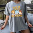 Wild About Reading Cute Animal Book Lover Kids Women's Comfort Colors T-Shirt Gray Wild About Reading Cute Animal Book Lover Kids Women's Comfort Colors T-Shirt Gray