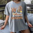Wild About Reading Teacher Reading Books Back To School Women's Comfort Colors T-Shirt Gray