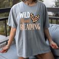 Wild About Reading Teacher Books Reader Lovers Leopard Zebra Women's Comfort Colors T-Shirt Gray Wild About Reading Teacher Books Reader Lovers Leopard Zebra Women's Comfort Colors T-Shirt Gray