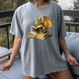 Women's Dragon Bookworm Reading Book Graphic Women's Comfort Colors T-Shirt Gray Women's Dragon Bookworm Reading Book Graphic Women's Comfort Colors T-Shirt Gray