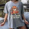 In World Of Bookworms Be Book Dragon Cute Women Kids Men Women's Comfort Colors T-Shirt Gray