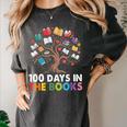 100 Days In The Books Reading Teachers Librarians School Women's Comfort Colors T-Shirt Pepper