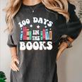100 Days In The Books School Reading Celebration Women's Comfort Colors T-Shirt Pepper