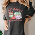 100 Days Of Coffee And Chaos Coquette Bow Book Apple Women's Comfort Colors T-Shirt Pepper 100 Days Of Coffee And Chaos Coquette Bow Book Apple Women's Comfort Colors T-Shirt Pepper