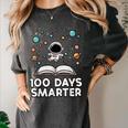 100 Days Smarter Astronaut Book 100th Day Girls Kids Women Women's Comfort Colors T-Shirt Pepper
