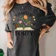 1986 Chapter Forty 40th Birthday Wildflower Book Women's Comfort Colors T-Shirt Pepper