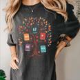 67 Days In The Books Reading Teacher 67th Day Of School Women's Comfort Colors T-Shirt Pepper