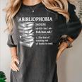 Abibliophobia Reading Bookworm Women's Comfort Colors T-Shirt Pepper Abibliophobia Reading Bookworm Women's Comfort Colors T-Shirt Pepper