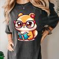 Adorable Book Lover Chipmunk With Reading Glasses Cute Premium Women's Comfort Colors T-Shirt Pepper
