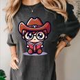 Adorable Book Lover Cowboy With Reading Glasses Cute Women's Comfort Colors T-Shirt Pepper Adorable Book Lover Cowboy With Reading Glasses Cute Women's Comfort Colors T-Shirt Pepper