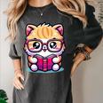 Adorable Book Lover Persian Cat With Reading Glasses Cute Women's Comfort Colors T-Shirt Pepper Adorable Book Lover Persian Cat With Reading Glasses Cute Women's Comfort Colors T-Shirt Pepper