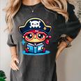Adorable Book Lover Pirate With Reading Glasses Cute Women's Comfort Colors T-Shirt Pepper