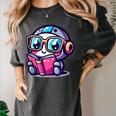 Adorable Book Lover Robot With Reading Glasses Cute Women's Comfort Colors T-Shirt Pepper