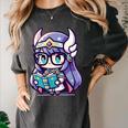 Adorable Book Lover Valkyrie With Reading Glasses Cute Women's Comfort Colors T-Shirt Pepper