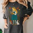 Alice In Wonderland Book Lover Lewis Carroll Rabbit Women's Comfort Colors T-Shirt Pepper