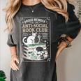 Anti-Social Book-Club Cat Graphic Women's Comfort Colors T-Shirt Pepper