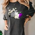 Asexual Book Lover LGBT Reading Pride Ace Flag Daisy Women's Comfort Colors T-Shirt Pepper