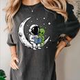 Astronaut Reading Book To Alien Moon Space Astronomy Women's Comfort Colors T-Shirt Pepper Astronaut Reading Book To Alien Moon Space Astronomy Women's Comfort Colors T-Shirt Pepper