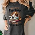 Basset Hound Dog Breed I Just Want To Read Books And Pet My Women's Comfort Colors T-Shirt Pepper