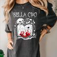 Bella Ciao Goodbye Beautiful Skull Book Of Dark Magic Occult Women's Comfort Colors T-Shirt Pepper