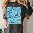 Blue Comic Book Blue Graphic Women's Comfort Colors T-Shirt Pepper