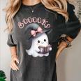 Boo Ghost Books Coquette Bow Halloween Women School Teacher Women's Comfort Colors T-Shirt Pepper Boo Ghost Books Coquette Bow Halloween Women School Teacher Women's Comfort Colors T-Shirt Pepper