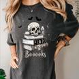Boo Skeleton Skull Books Halloween Women School Teacher Kid Premium Women's Comfort Colors T-Shirt Pepper Boo Skeleton Skull Books Halloween Women School Teacher Kid Premium Women's Comfort Colors T-Shirt Pepper
