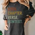 Book Chapter Verse Christian Bible Reformed Theology Women's Comfort Colors T-Shirt Pepper