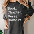 Book Chapter Verse Context Theology Christian Reformed Women's Comfort Colors T-Shirt Pepper Book Chapter Verse Context Theology Christian Reformed Women's Comfort Colors T-Shirt Pepper