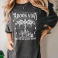 A Book A Day Dragon Bookish Book Club Fantasy Book Lover Women's Comfort Colors T-Shirt Pepper