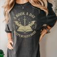 A Book A Day Keeps Reality Away Reading Escape Quote Women's Comfort Colors T-Shirt Pepper A Book A Day Keeps Reality Away Reading Escape Quote Women's Comfort Colors T-Shirt Pepper