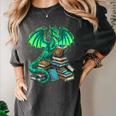 Book Dragon Reading Fantasy Women's Comfort Colors T-Shirt Pepper Book Dragon Reading Fantasy Women's Comfort Colors T-Shirt Pepper