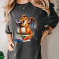 Book Dragon Reading Book Lover Women's Comfort Colors T-Shirt Pepper