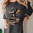 Book Dragon Women's Comfort Colors T-Shirt Pepper