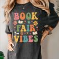 Book Fair Vibes Groovy Retro School Reading Nostalgic Women's Comfort Colors T-Shirt Pepper