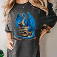 Book Lover Bookworm Reading Books Dragon Premium Tri-Blend Women's Comfort Colors T-Shirt Pepper