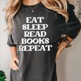 Book Lover Book Eat Sleep Read Books Repeat Women's Comfort Colors T-Shirt Pepper