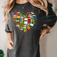 Book Lover Librarian Books Heart Valentine Women's Comfort Colors T-Shirt Pepper