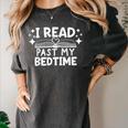 Book Lover Reading Bookish Floral I Read Past My Bedtime Women's Comfort Colors T-Shirt Pepper