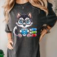 Book Lover Reading Husky Dog Women's Comfort Colors T-Shirt Pepper Book Lover Reading Husky Dog Women's Comfort Colors T-Shirt Pepper