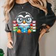 Book Lover Reading Penguin Women's Comfort Colors T-Shirt Pepper