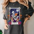 Book Lover Tarot Card The Reader Mystic Skeleton Women's Comfort Colors T-Shirt Pepper