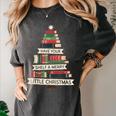 Book Merry Little Christmas Tree Holiday Women's Comfort Colors T-Shirt Pepper