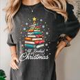 All Booked For Christmas Book Christmas Book Lover Librarian Women's Comfort Colors T-Shirt Pepper