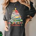 All Booked For Christmas Book Lovers Xmas Tree Lights Women's Comfort Colors T-Shirt Pepper