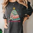 All Booked For Christmas Book Christmas Tree Lights Bookish Women's Comfort Colors T-Shirt Pepper All Booked For Christmas Book Christmas Tree Lights Bookish Women's Comfort Colors T-Shirt Pepper