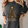 All Booked For Christmas Book Tree Book Lover Teacher Women's Comfort Colors T-Shirt Pepper